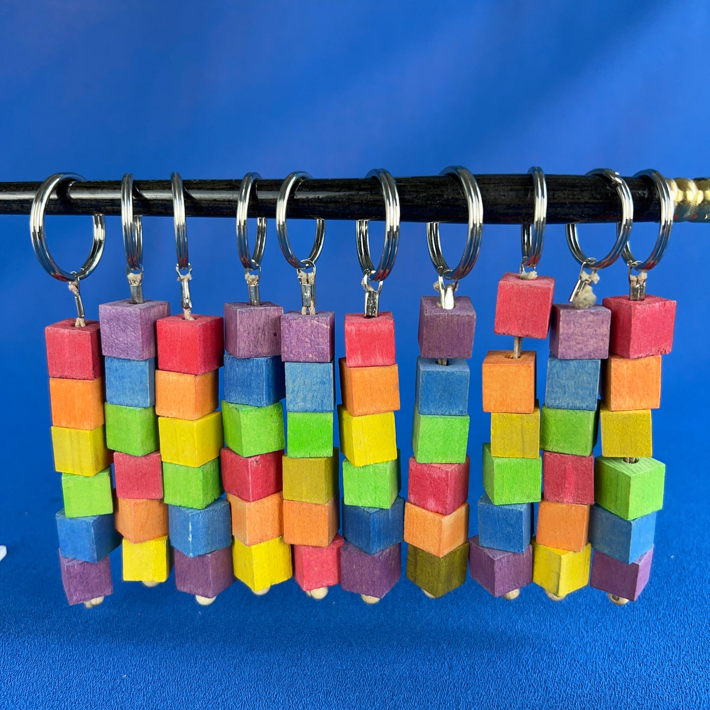 rainbow blocks keychains