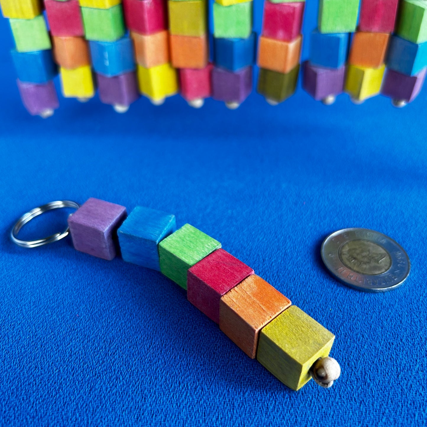 rainbow blocks keychains