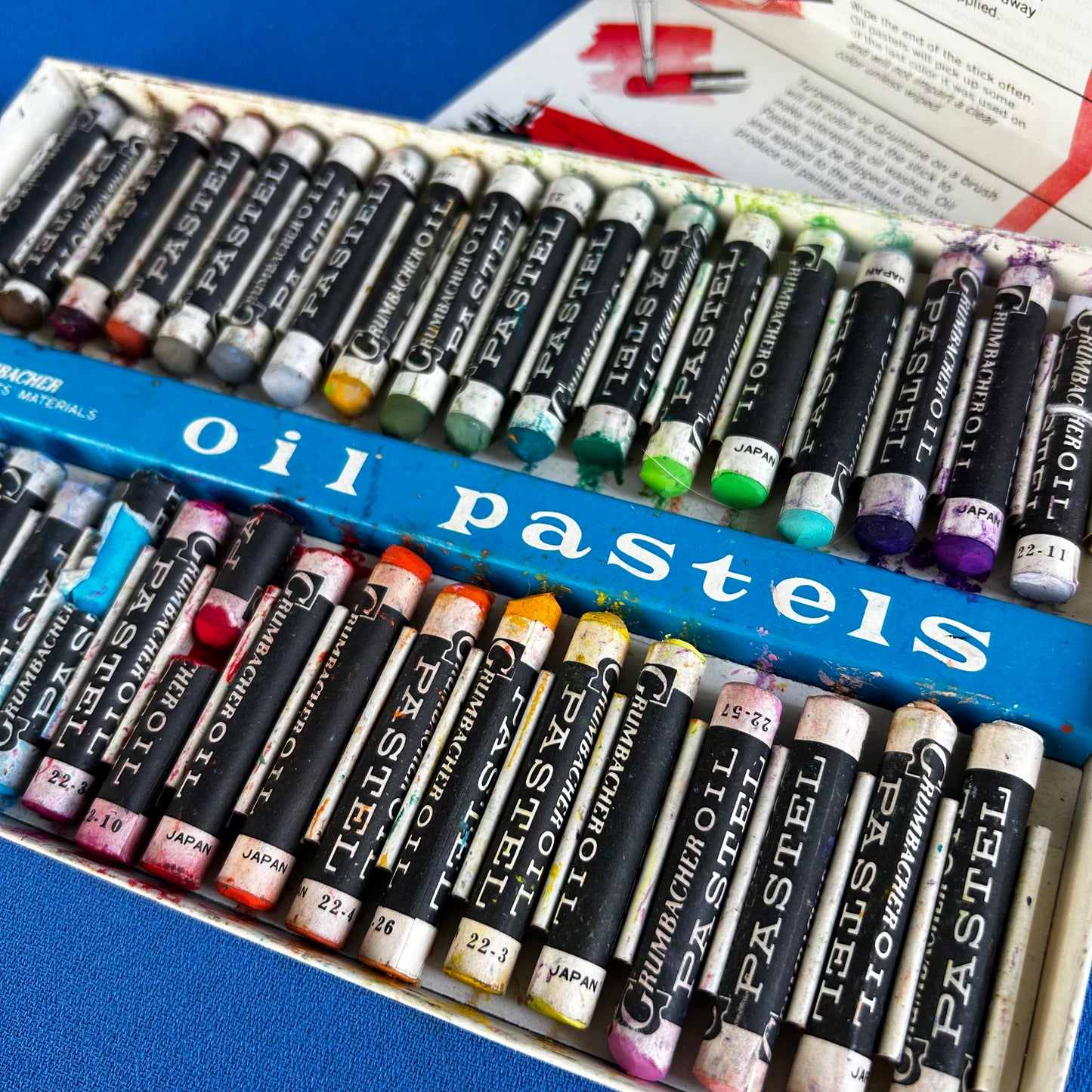 vintage oil pastels set by m. grumbacher