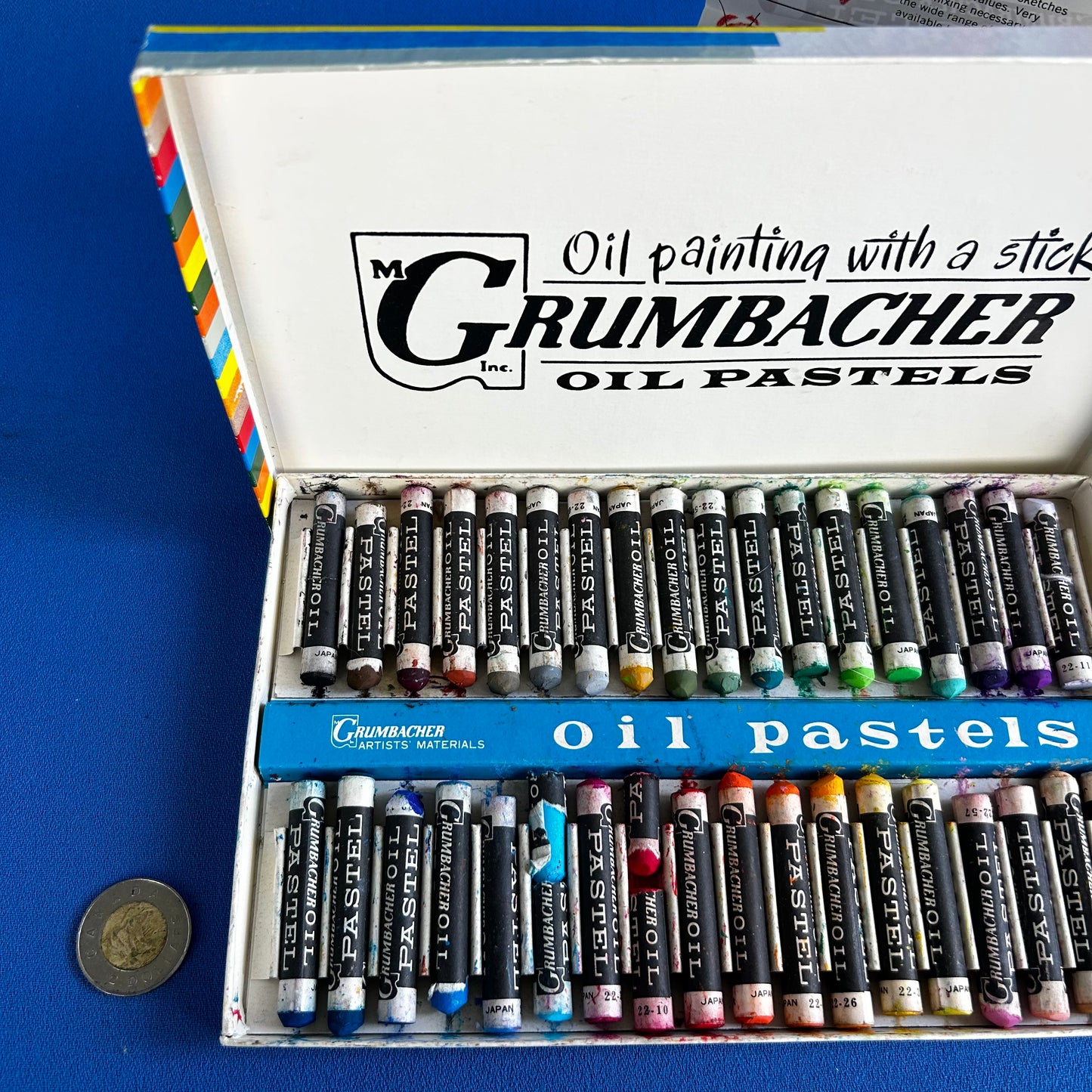 vintage oil pastels set by m. grumbacher