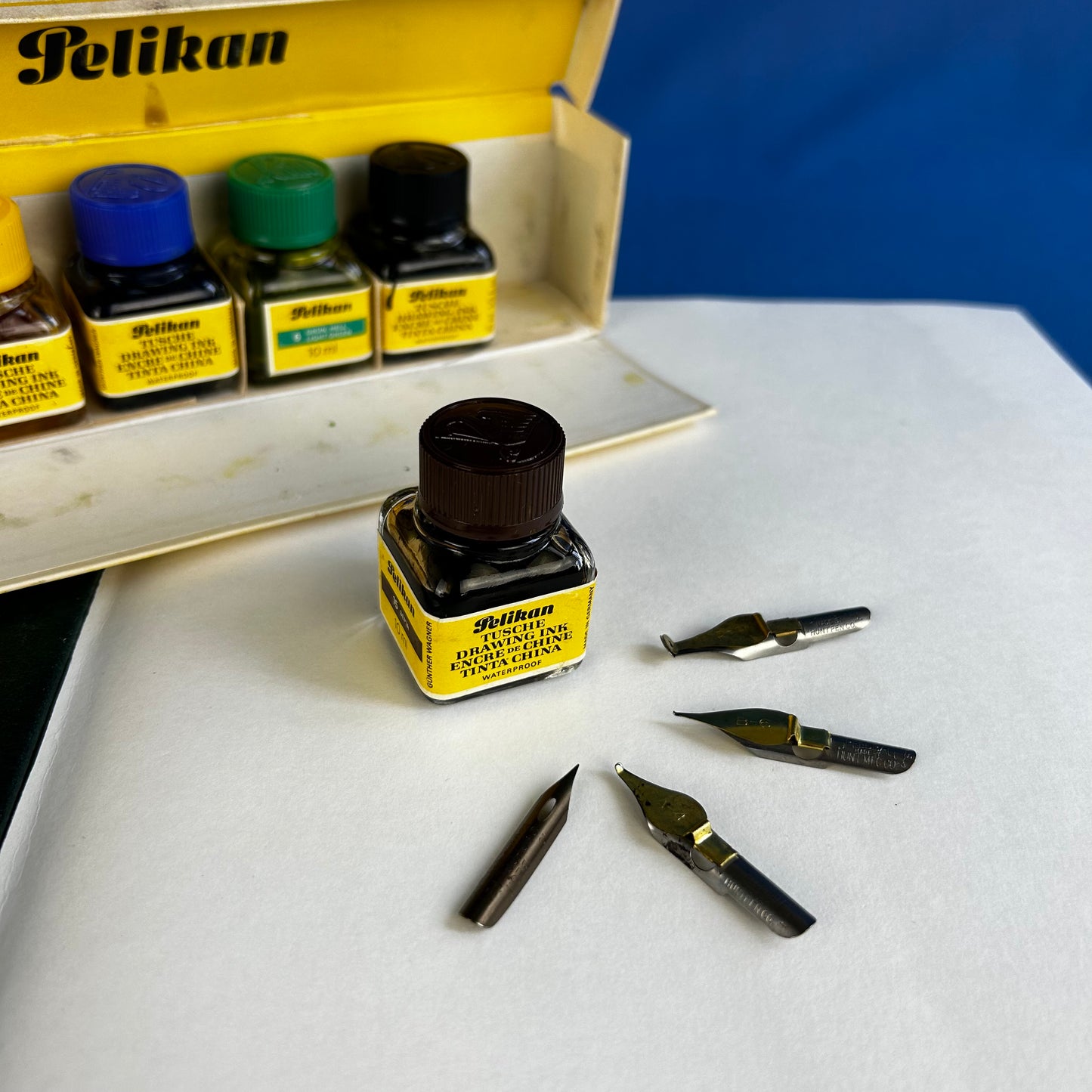 vintage drawing ink set by pelikan