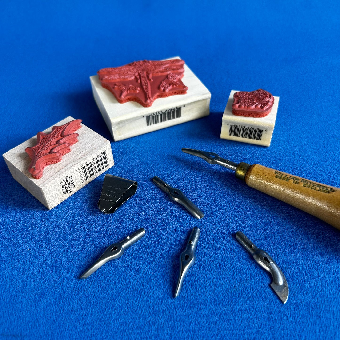 vintage lino cutter sets by reeves and sons