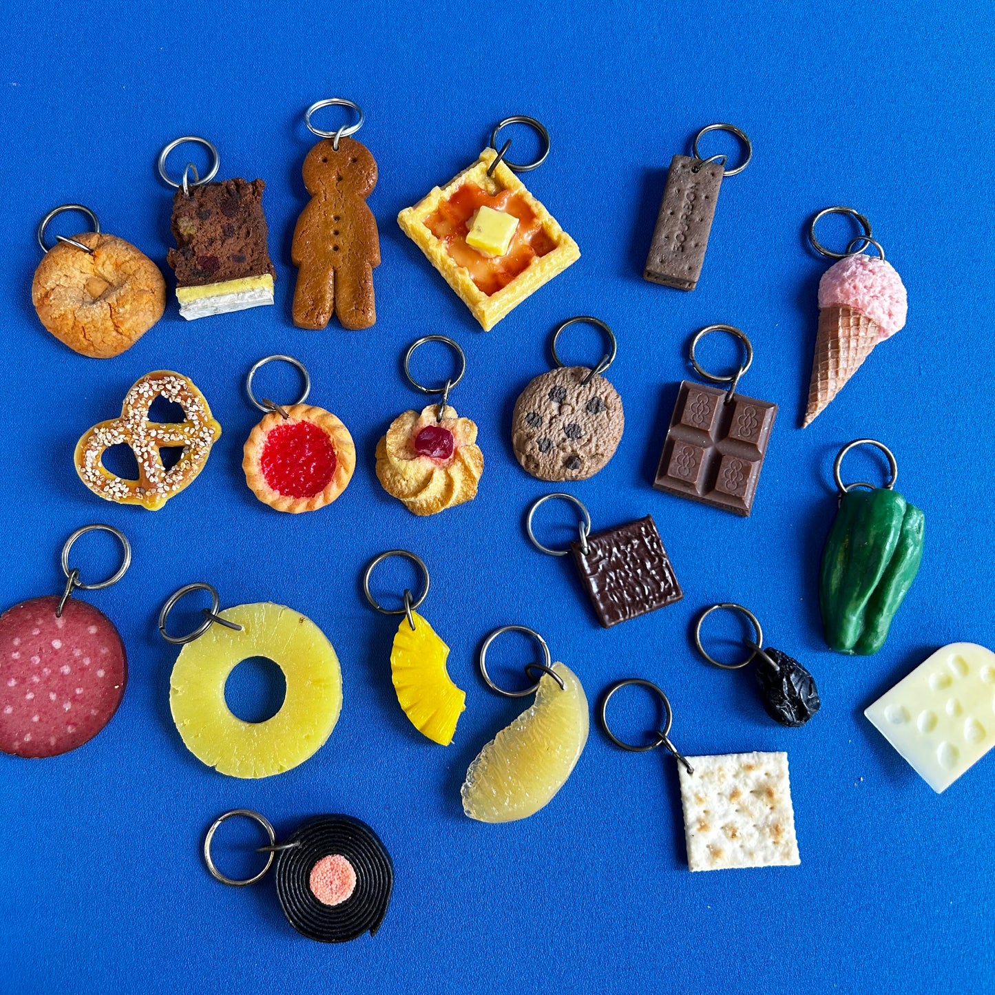 fake food keychains