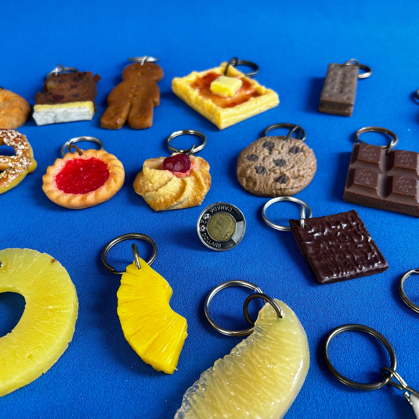 fake food keychains