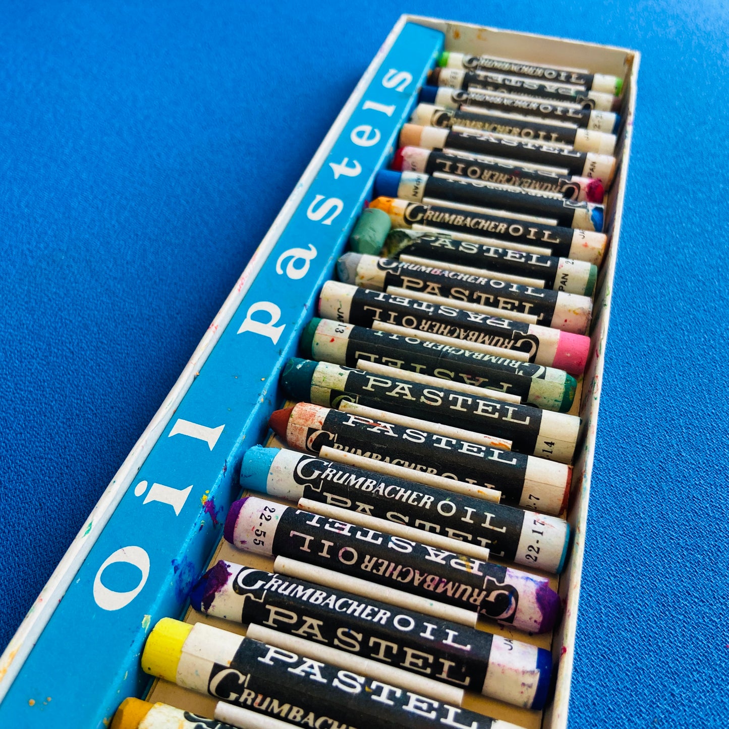 vintage oil pastels set by m. grumbacher (set of 24)