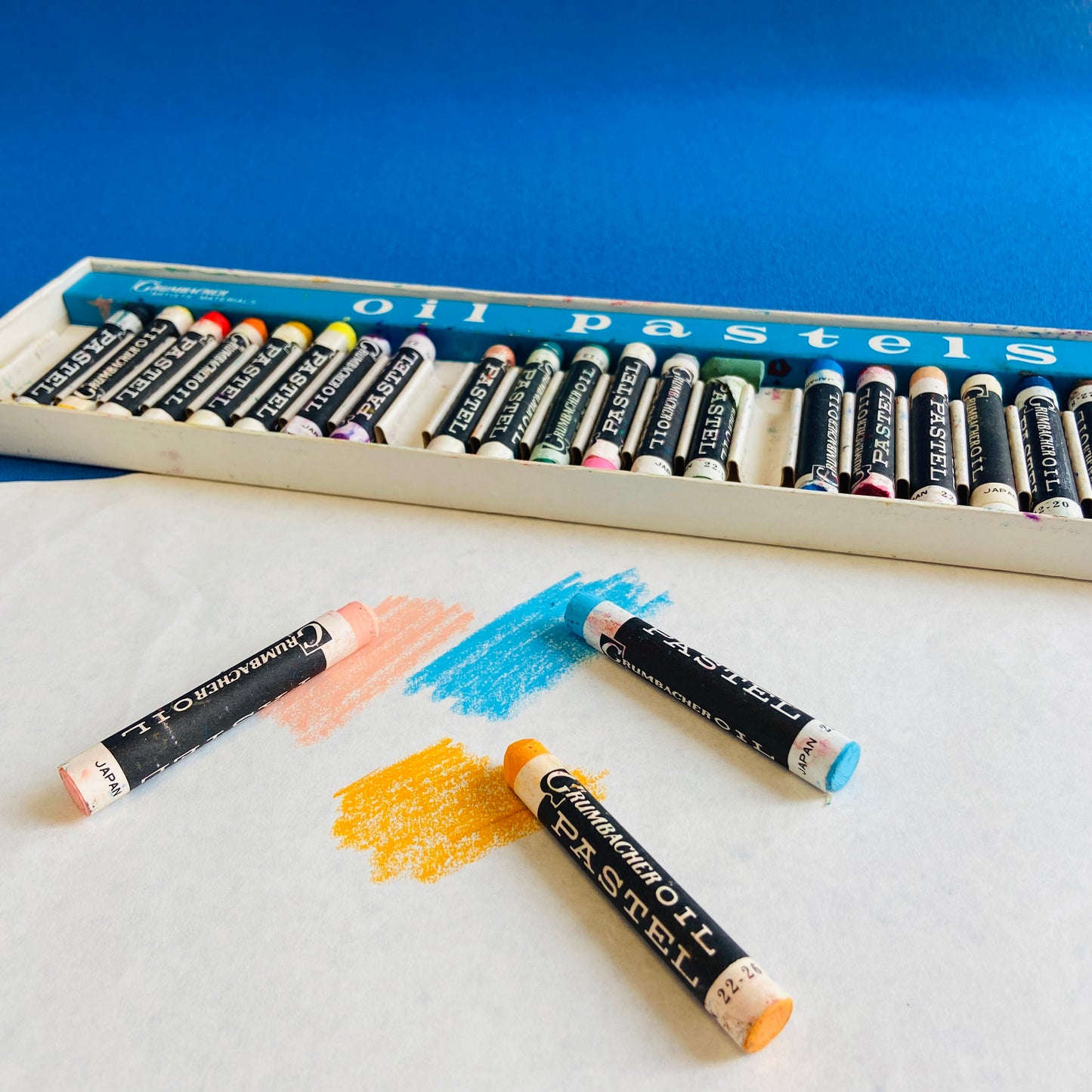 vintage oil pastels set by m. grumbacher (set of 24)