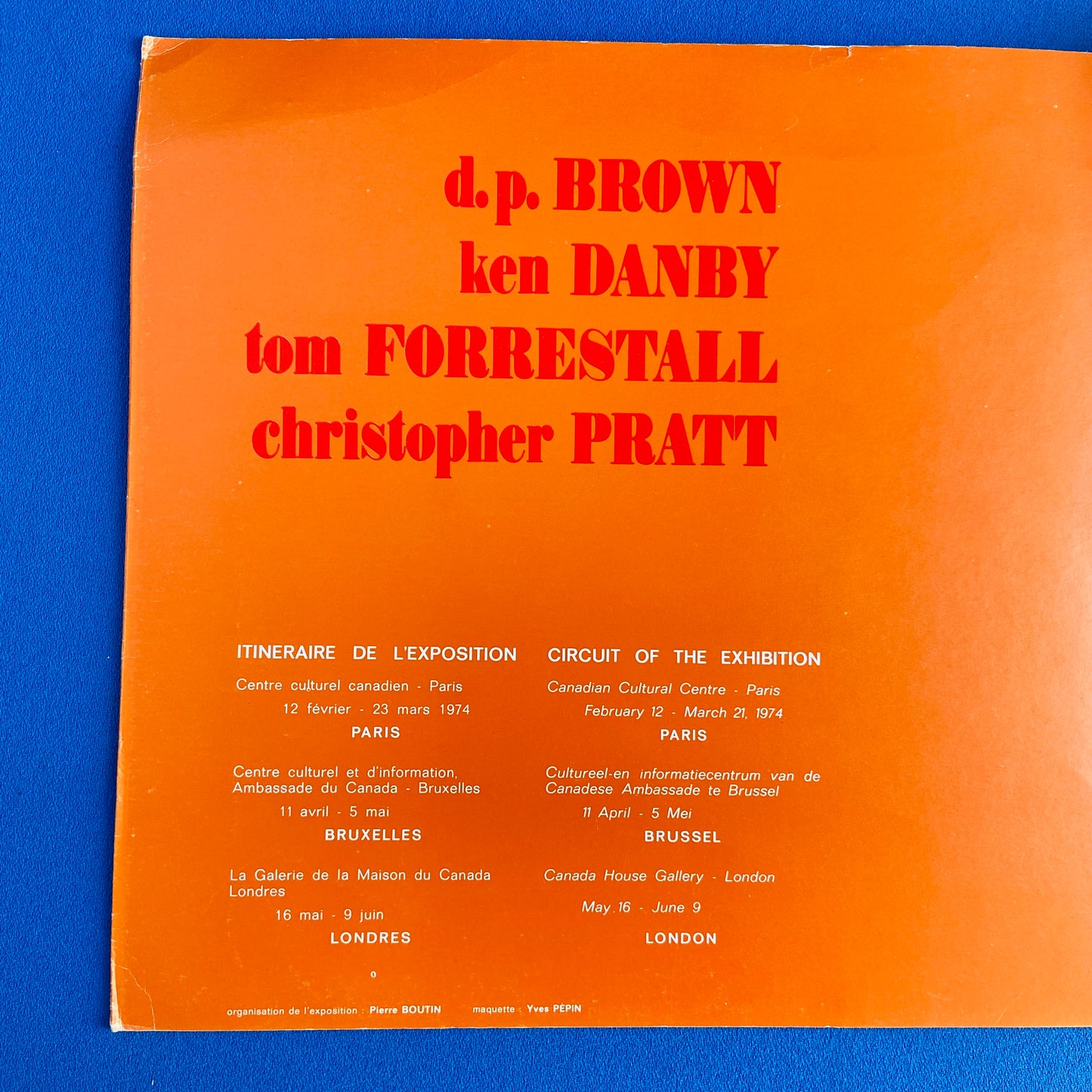 artist exhibition book by d.p. brown, ken danby, tom forrestall, and christopher pratt