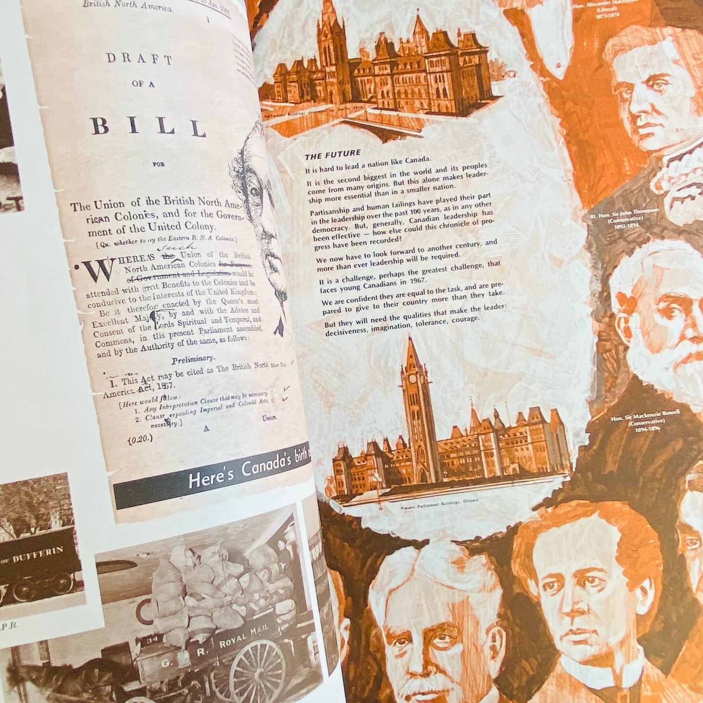 golden leaves from canada's past vintage book