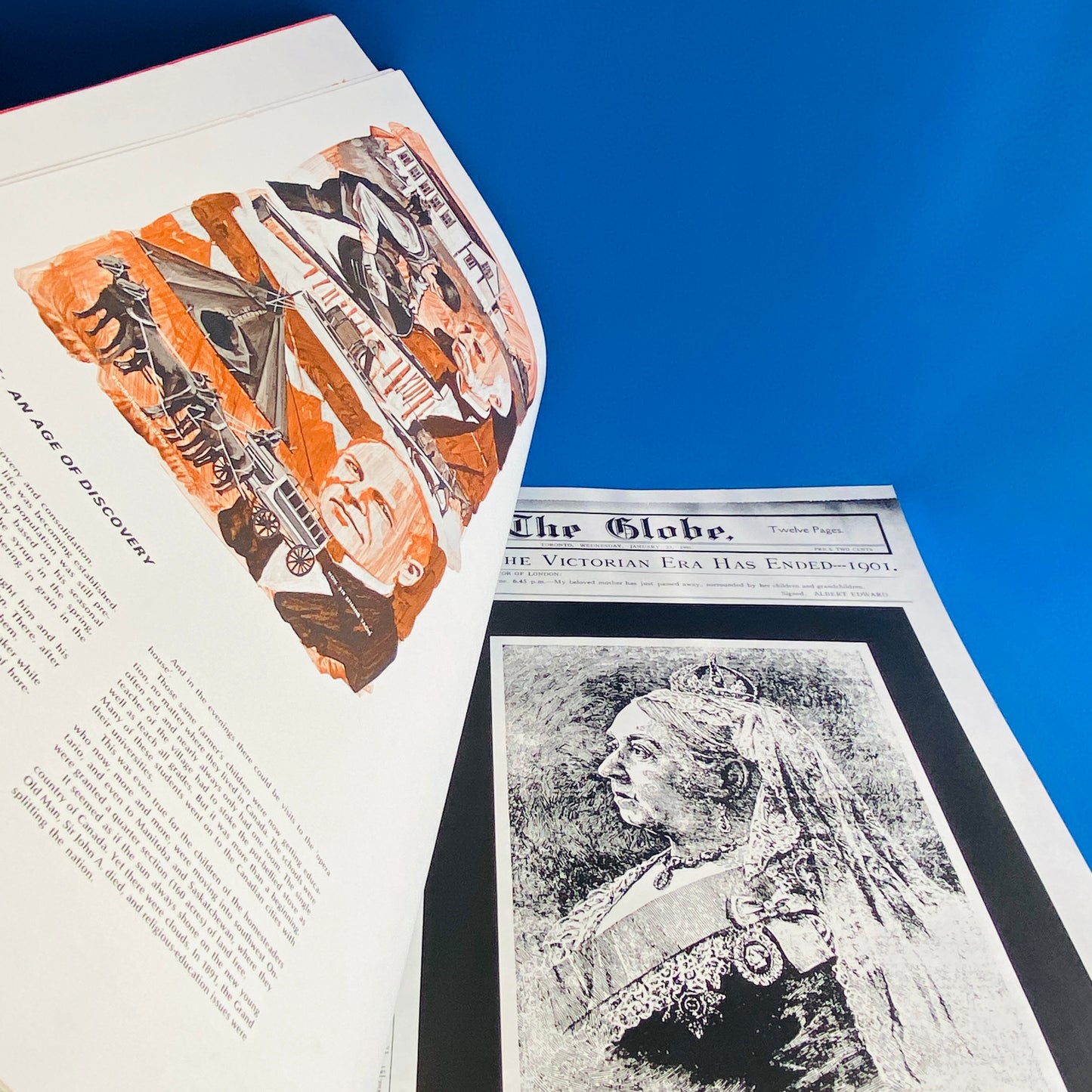 golden leaves from canada's past vintage book