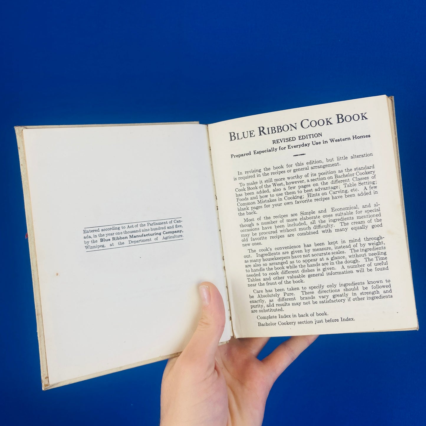 vintage blue ribbon cookbooks