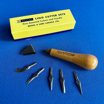 vintage lino cutter sets by reeves and sons