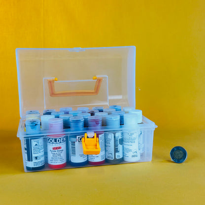 golden fluid acrylics - 24 x 1 fl oz paint set and box