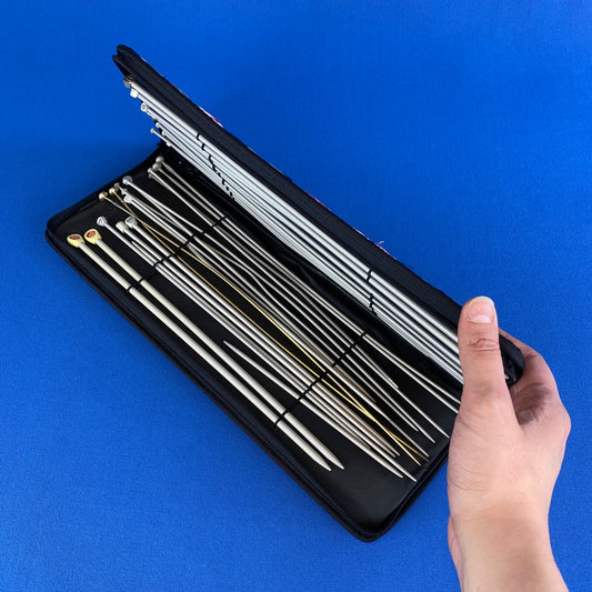knitting needles and carrying case